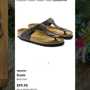 Gizeh Black Leather Birkenstocks